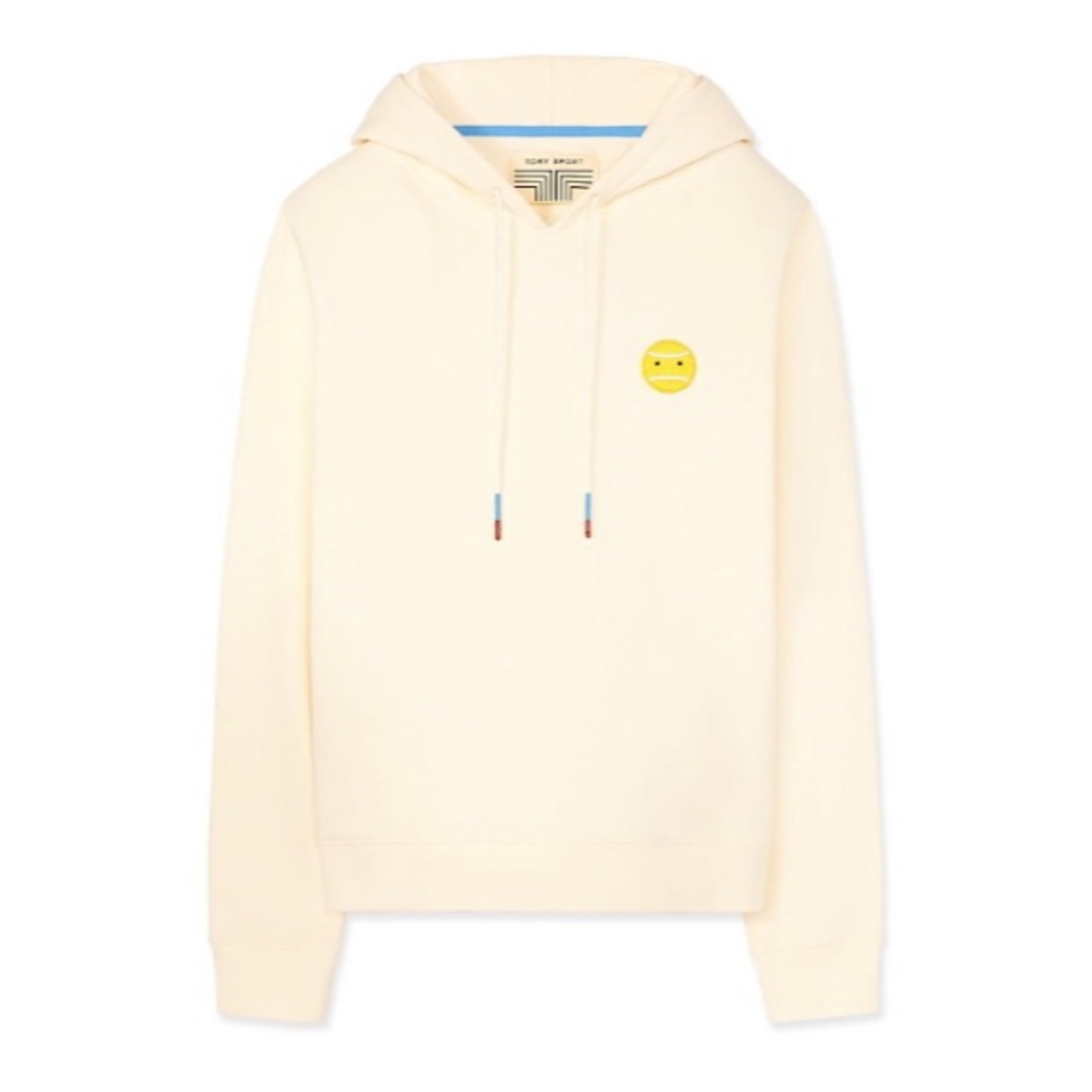 Tory Sport Cream Hoodie with Tennis Ball